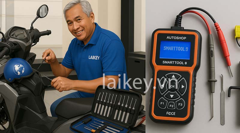 bộ đồ nghề xử lý khóa xe máy bị kẹt chuyên nghiệp