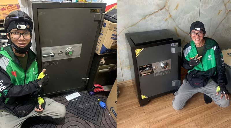 Hình ảnh minh họa tiếp nhận và phân tích thông tin khách hàng về tình trạng két sắt, không bao gồm thao tác mở.