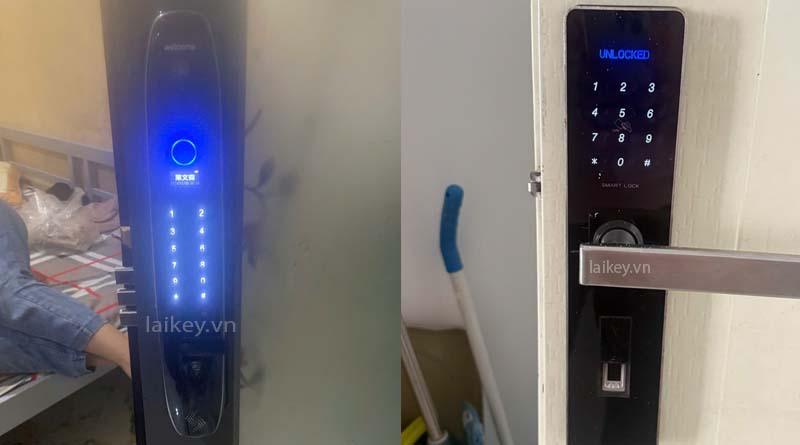 hình minh họa quan sát đèn báo khóa điện tử