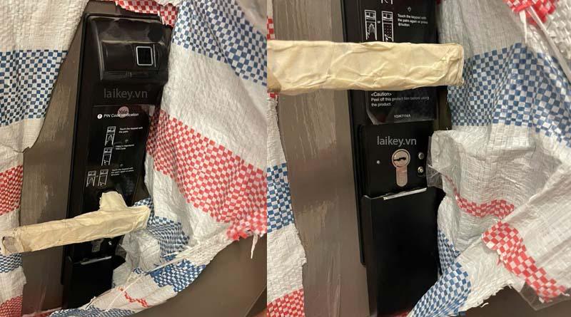 hình minh họa quan sát khu vực lắp đặt khóa điện tử