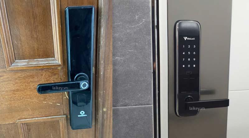 Hình ảnh minh họa cửa ra vào sử dụng khóa điện tử PHGLock